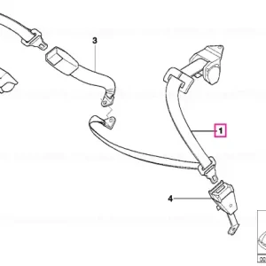 Upper belt rear SANDBEIGE - BMW Transport gratuit