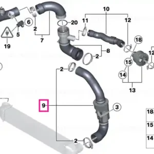 Charge air line - BMW - Mini Livrare rapidă