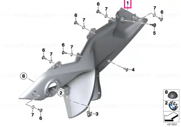 Lateral trim panel, left - BMW Motorrad Cumpără online