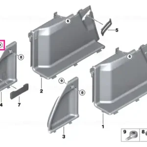 Actuating button lower section SCHWARZ - BMW Discount