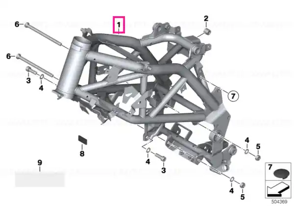 Front frame without VIN - BMW Motorrad Ofertă