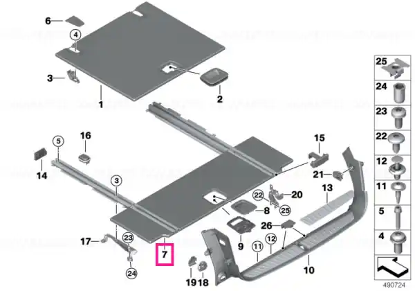 Floor carpet, rear SCHWARZ - BMW Disponibil imediat