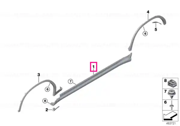 Bestseller Trim praguri laterale stânga - BMW