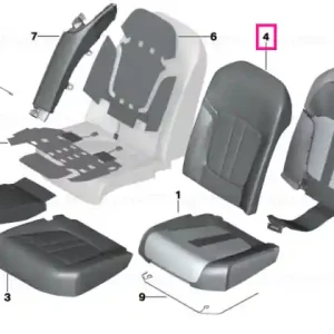 Bestseller Capac spătar confort piele perf. RT NAEW ELF.WEISS - BMW