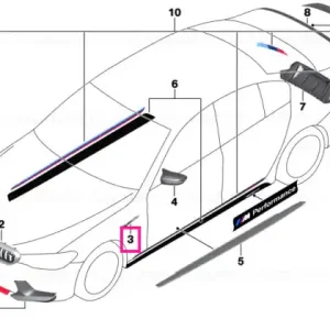 Ultima șansă Ornamental grille carbon side left M PERFORMANCE - BMW