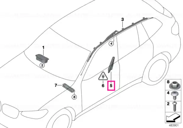 Seat airbag, right - BMW Preț mic