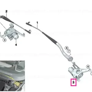 Wiper motor left - BMW Chilipir
