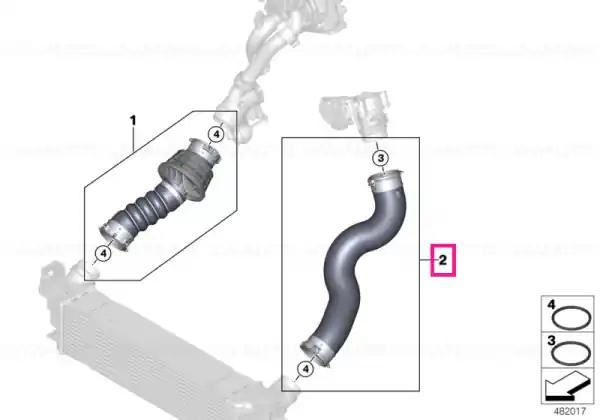 Furtun Intercooler - BMW Seria 5 G30 G31, Seria 7 G11 G12 Livrare expres