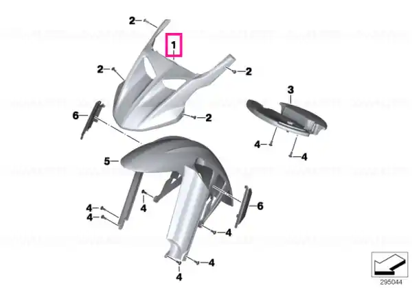 Plată sigură Capac roată față OSTA-GREY - BMW Motorrad