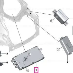 Antenna amplifier AM/FM AM/FM1/FM2 - BMW Disponibil imediat