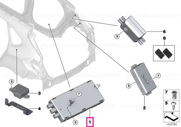 Antenna amplifier AM/FM AM/FM1/FM2 - BMW Disponibil imediat