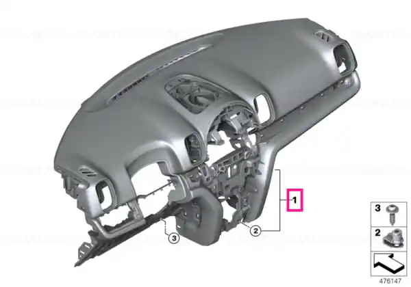 Expediere rapidă Instrument panel, black SCHWARZ - BMW - Mini