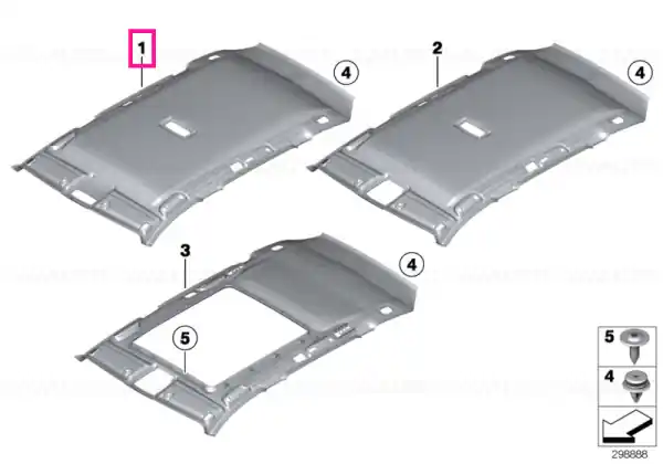 Cumpără acum Moulded roof lining OYSTER - BMW