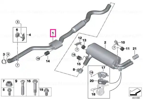 Front silencer - BMW Preț mic