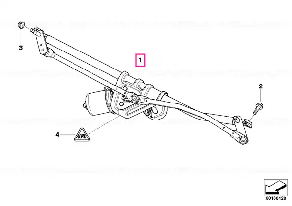 Linkage, wiper system with motor - BMW - Mini Lichidare de stoc