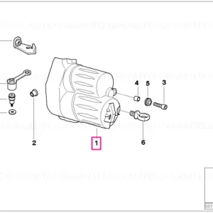 Calitate înaltă Capac motor pornire argintiu - BMW Motorrad