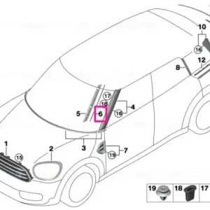 Capac coloană A dreapta - BMW - Mini Preț promoțional