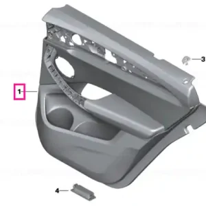 Vezi acum Door trim panel, rear, right SCHWARZ - BMW
