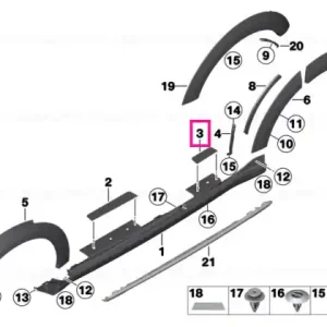 Capac intrare spate dreapta PARK LANE - BMW - Mini Reducere