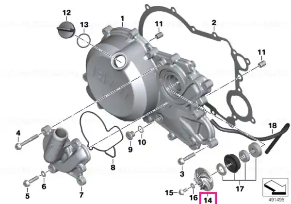 Refrigerant pump wheel - BMW Motorrad Preț redus