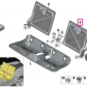 Backrest frame, left - BMW Doar azi