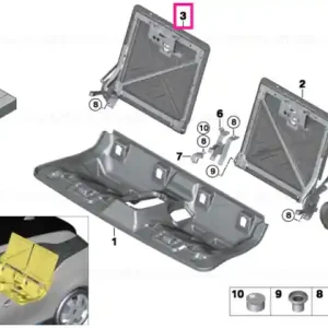 Backrest frame, right - BMW Premium
