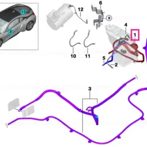 Battery cable (plus pole) - BMW Preț redus
