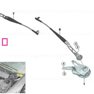 Wiper motor right - BMW Lichidare de stoc