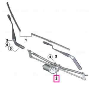 Wiper system, complete - BMW - Mini Reducere de preț