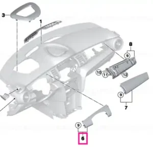 Decorative trim, driver's side PIANO BLACK - BMW - Mini Disponibil imediat