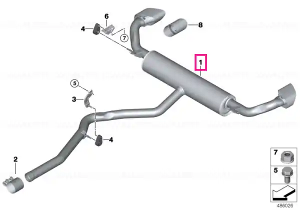 Rear silencer - BMW Nu rata