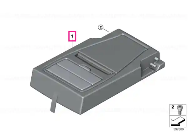 Reducere extra Centre arm rest, leather SCHWARZ - BMW