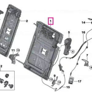 Vezi acum Frame, backrest right - BMW