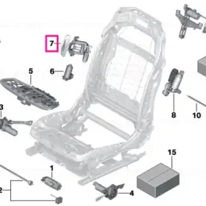 Vezi acum Motor, backrest width adjustment, right 4 PINS - BMW