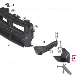 Air duct, exterior radiator, left - BMW Noutate
