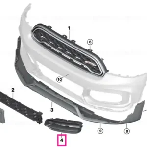 Air inlet finisher, right JCW - BMW - Mini Doar azi
