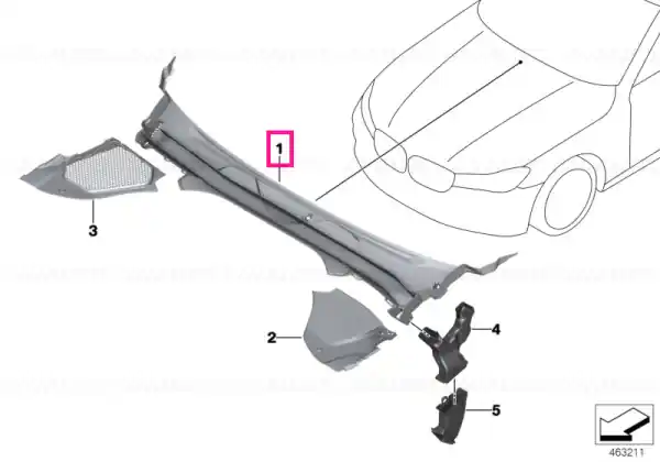 Capac panou tablă vânt partea 1 - BMW Reducere