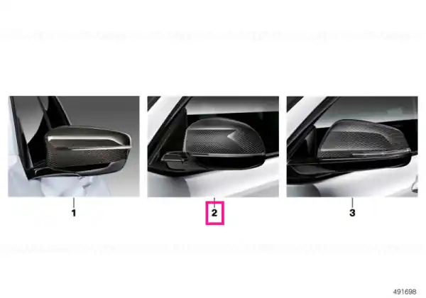 Ofertă Ouside mirror shroud, Carbon, left M PERFORMANCE - BMW