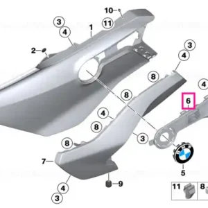 Bestseller Emblem carrier, left, chrome-plated BAGGER - BMW Motorrad