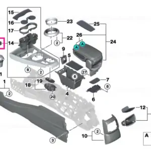 Centre console trim accent hazy grey SCHWARZ - BMW - Mini Comandă acum