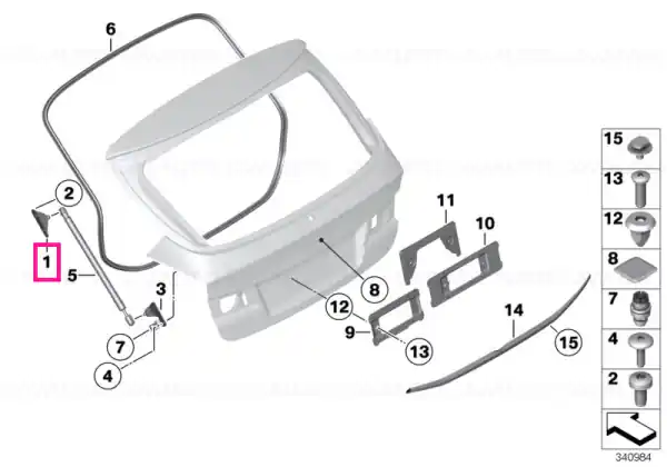 Retaining mount, rear left - BMW Disponibil imediat