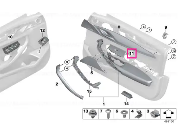 Nu rata Trim comutator geam electric dreapta SCHWARZ - BMW
