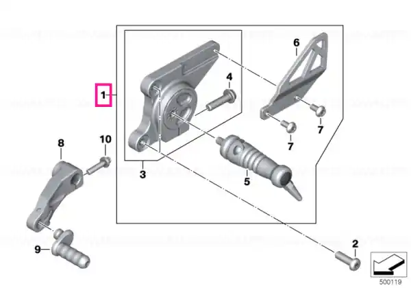 Footrest system, left CLUB-SPORT - BMW Motorrad Cel mai bun preț