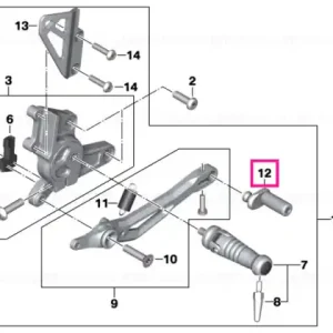 Toe piece brake, adjustable CLUB-SPORT - BMW Motorrad Plată sigură
