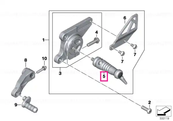 Preferatul clienților Footrest, left CLUB-SPORT - BMW Motorrad