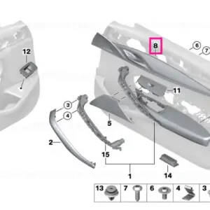 Bestseller Decorative trim aluminium, right FEINSCHLIFF - BMW