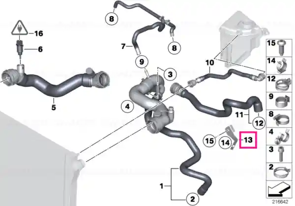 Holder, return line - BMW Ofertă exclusivă