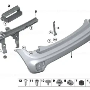 Flap, towing eye, primed JOHN COOPER W. - BMW - Mini Livrare expres
