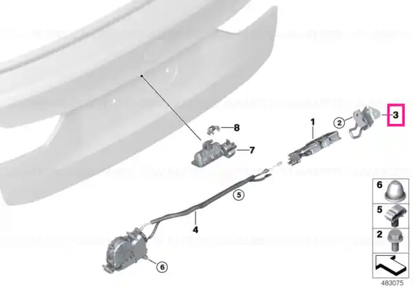 Striker trunk lid - BMW Cel mai bun preț