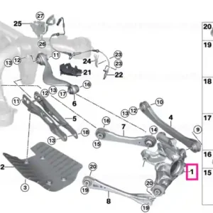Wheel carrier, rear left - BMW Livrare expres